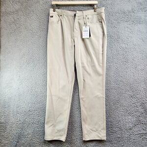 DKNY Pants Men's 34‎ X 30 Beige Slim Fit Straight Leg 5 Pockets Classic Zip NWT
